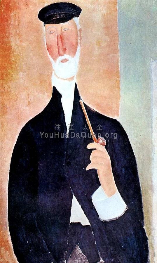 Man with a pipe - 阿米地奥·莫迪里阿尼